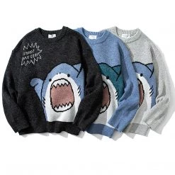 Juwas NEW ARRIVAL Shark Cotton Fleece Sweater