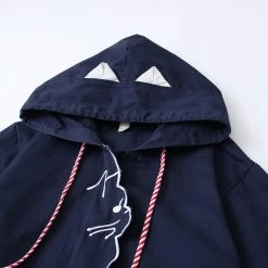 Juwas Cat Ears Embroidery Cap Coat CLOTHING