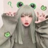 Juwas Kawaii Straight Ash Green Full Bangs Wig NEW ARRIVAL