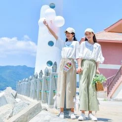 Juwas NEW ARRIVAL Kawaii Side Ribbon Capri Square Pants 13 Juwas NEW ARRIVAL Kawaii Side Ribbon Capri Square Pants