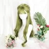Juwas Fashion & Beauty Fruit Green Big Wave Long Curly Wig