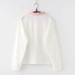 Juwas Bunny Carrots Collar Long Sleeve Sweater Top