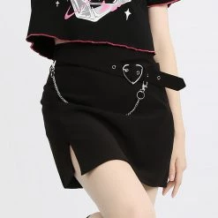Juwas Irregularity Chain Short Skirts NEW ARRIVAL