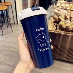 Juwas Cartoon Animal Print Water Tumbler