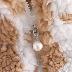 Juwas Cow Pattern Zipper Coat CLOTHING