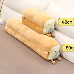 Juwas ACCESSORIES Kawaii Tasty Loaf Bread Long Plush Pillows