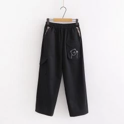 Juwas NEW ARRIVAL Kawaii Bear Folded Plaid Jogging Pants 11 Juwas NEW ARRIVAL Kawaii Bear Folded Plaid Jogging Pants