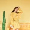 -Juwas No! I'm A Leopard" Cute Yellow Hoodie And Dress 1 -Juwas No! I'm A Leopard" Cute Yellow Hoodie And Dress