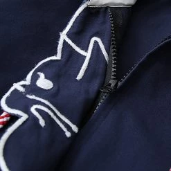 Juwas Cat Ears Embroidery Cap Coat CLOTHING