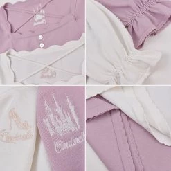 Juwas NEW ARRIVAL Princess Castle Embroidered Blouse Top