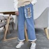 Juwas Kawaii Bear Tassel Denim Pants