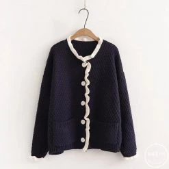 Juwas Lazy Ruffles Loose Knitted Sweater