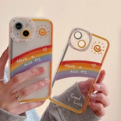 Juwas NEW ARRIVAL Have A Nice Day Rainbow IPhone Case