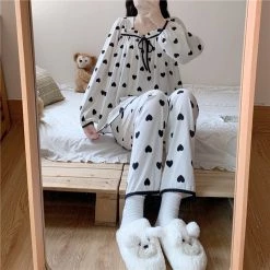 Juwas Chic Mini Hearts Long Sleeve Pajama Set
