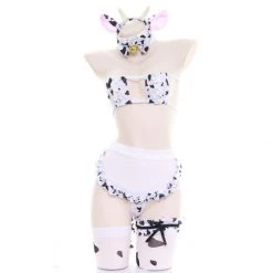 Juwas Intimate Cow Print Night Lingerie Set