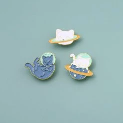 Juwas Outer Space Cat Mini Pins NEW ARRIVAL