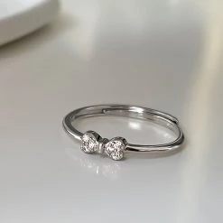 Juwas Little Bow Sterling Silver Adjustable Ring NEW ARRIVAL