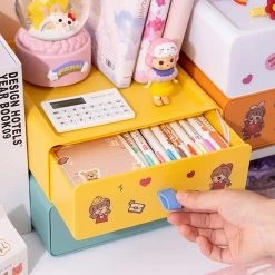 Juwas Kawaii Color Block Rectangle Mini Drawer NEW ARRIVAL