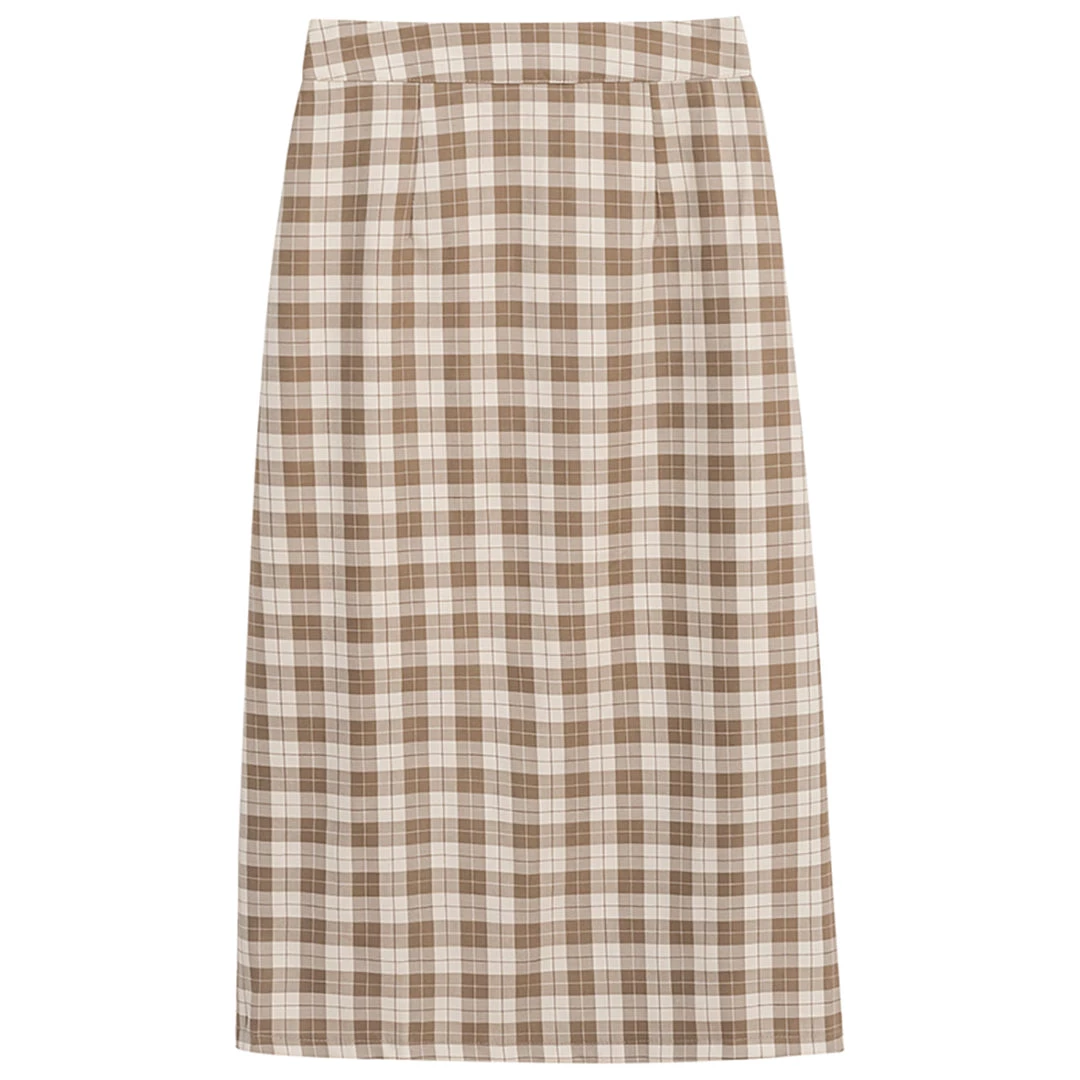 Juwas NEW ARRIVAL Plaid A-line Elastic Waist Skirt 7 Juwas NEW ARRIVAL Plaid A-line Elastic Waist Skirt