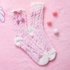 Juwas.com Online Store Kawaii Coral Fleece Warm Socks NEW ARRIVAL