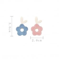 Juwas NEW ARRIVAL Pastel Flower Silver Earrings