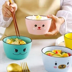 Juwas NEW ARRIVAL Cartoon Animal Print Ceramics Bowl