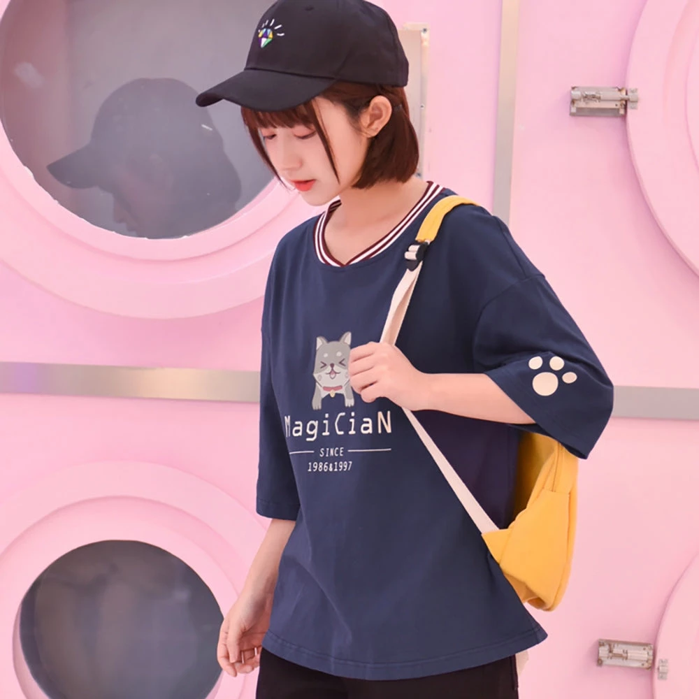 Juwas Kawaii Dog “Magician” Printed Tees 4 Juwas Kawaii Dog “Magician” Printed Tees