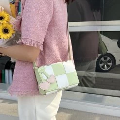 Juwas Color Block Knit Crossbody Bag NEW ARRIVAL