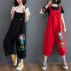 Juwas NEW ARRIVAL Cartoon Print Oversized Overalls