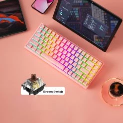 Juwas NEW ARRIVAL Colorful Mechanical Wireless & Wired Keyboard