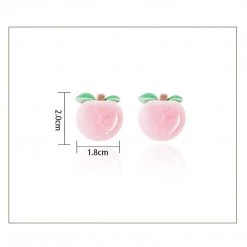 Juwas Sweet Pink Peach Velvet Earrings NEW ARRIVAL