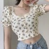 Juwas NEW ARRIVAL Vintage Floral Print Tops