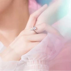 Juwas Blue Pearl Fishtail Silver Ring Fashion & Beauty