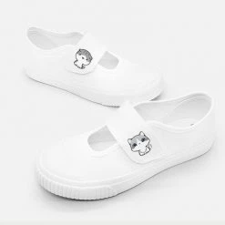 Juwas White Simple Kawaii Bunny Soft Shoes