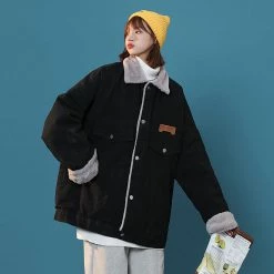 Juwas Street Denim Thick Cotton Jacket