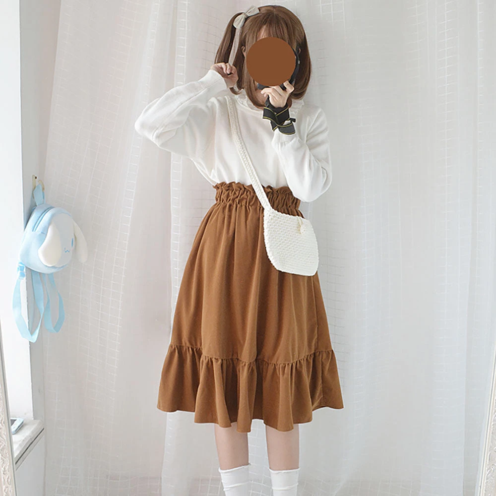 Juwas Kawaii Khaki Gypsy Skirt NEW ARRIVAL 7 Juwas Kawaii Khaki Gypsy Skirt NEW ARRIVAL
