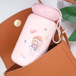 Juwas Cute Cartoon Print Water Bottle