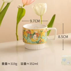 Juwas NEW ARRIVAL Cute Floral Ceramic Mug 23 Juwas NEW ARRIVAL Cute Floral Ceramic Mug
