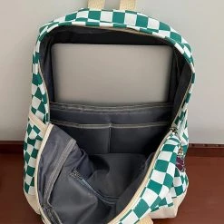 Juwas Bear Checkered Print Backpack NEW ARRIVAL