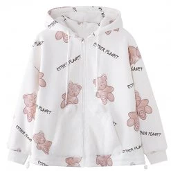 Juwas Cozy Teddy Bear Printed Loose Sweatshirt Coat NEW ARRIVAL 17 Juwas Cozy Teddy Bear Printed Loose Sweatshirt Coat NEW ARRIVAL