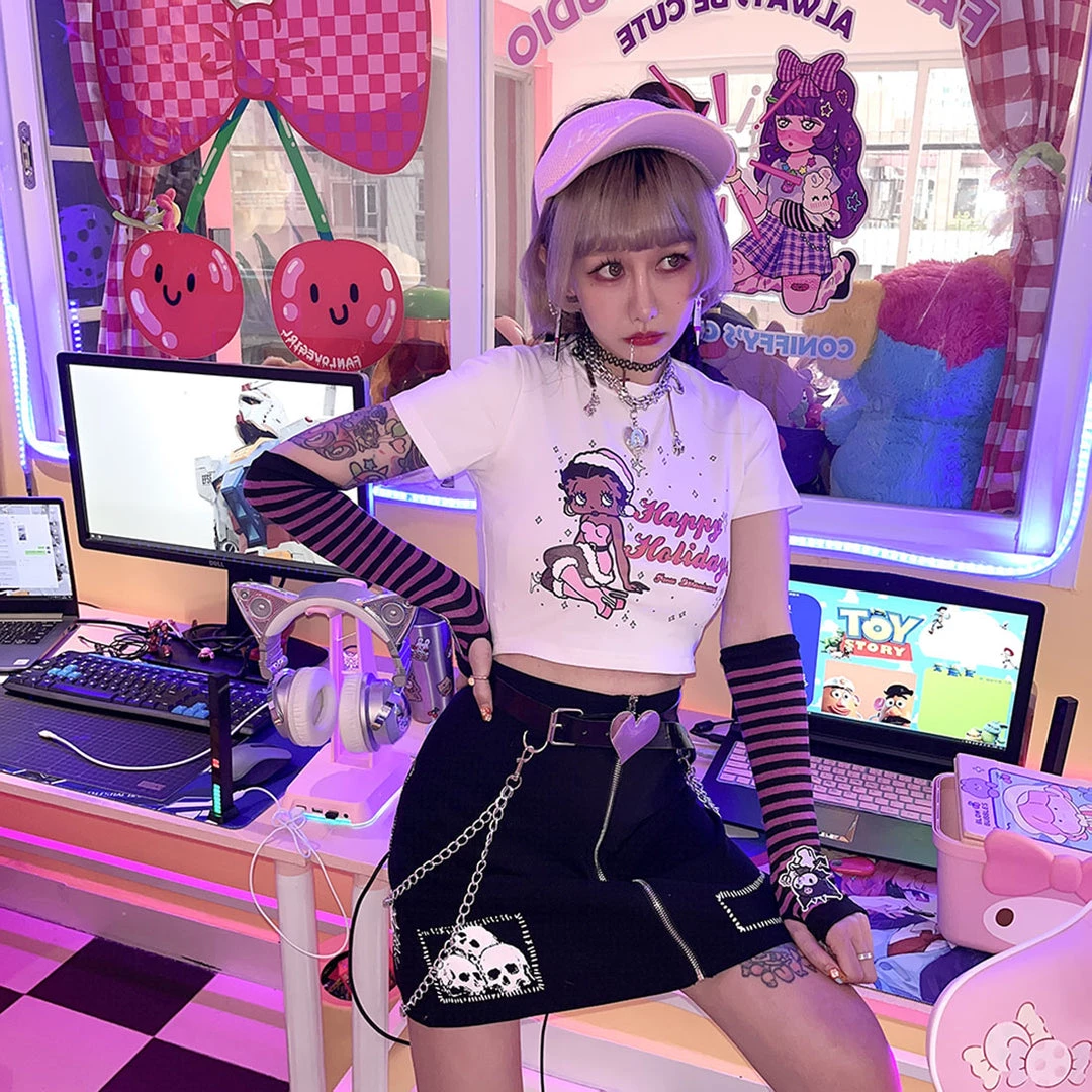 Juwas NEW ARRIVAL Gothic Chain High Waist Skirt 5 Juwas NEW ARRIVAL Gothic Chain High Waist Skirt