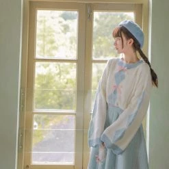 -Juwas Lovely Girl Alice Inspired Knitted Sweater Skirt