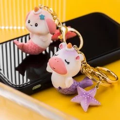 Juwas Cute Mermaid Starfish Keychain NEW ARRIVAL
