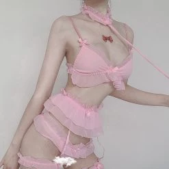 Juwas CLOTHING Intimate Lolita Sheer Lace Strap Lingerie