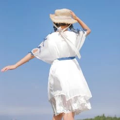 Juwas NEW ARRIVAL Japanese Ribbon Drop Waist Dress