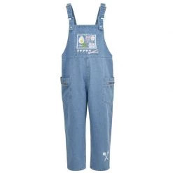 Juwas NEW ARRIVAL Kawaii Cartoon Embroidered Denim Jumpsuit