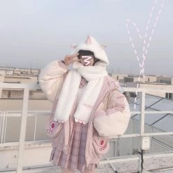 -Juwas NEW ARRIVAL Kawaii Unicorn White Fur Scarf