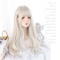 Juwas Fashion & Beauty Lolita White Blonde Straight Long Wig