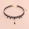 Juwas Gem Black Lace Choker