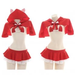 Juwas Sexy Red Riding Hood Lingerie Outfit